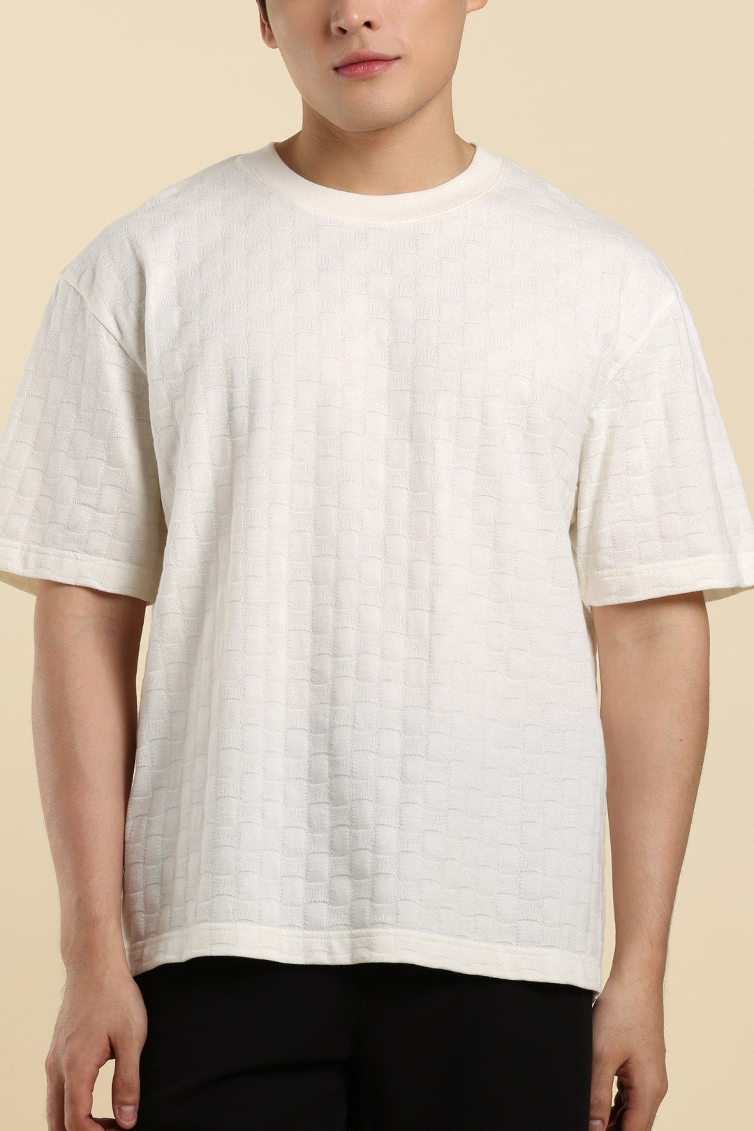Dress Code Relaxed Textured Knit T-Shirt