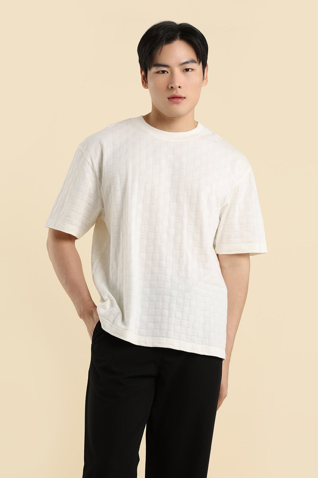 Dress Code Relaxed Textured Knit T-Shirt