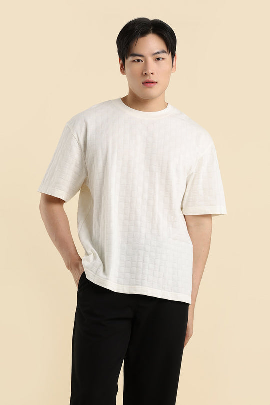 Dress Code Relaxed Textured Knit T-Shirt