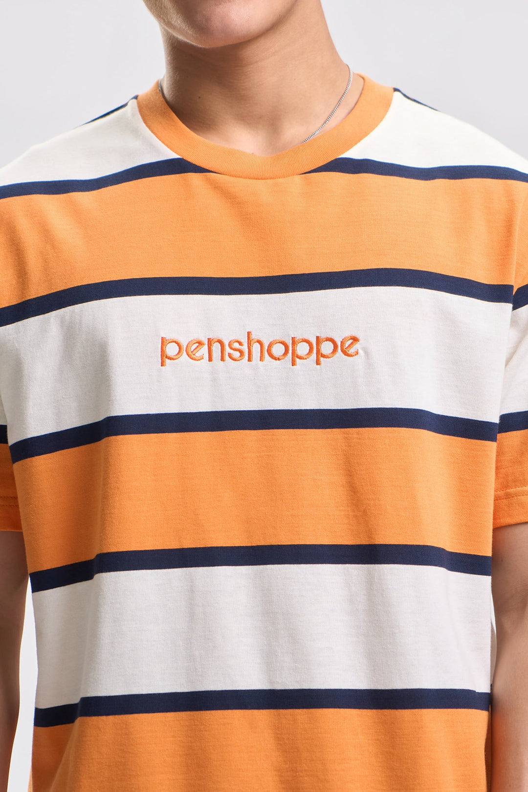 Relaxed Striped T-Shirt with Branding