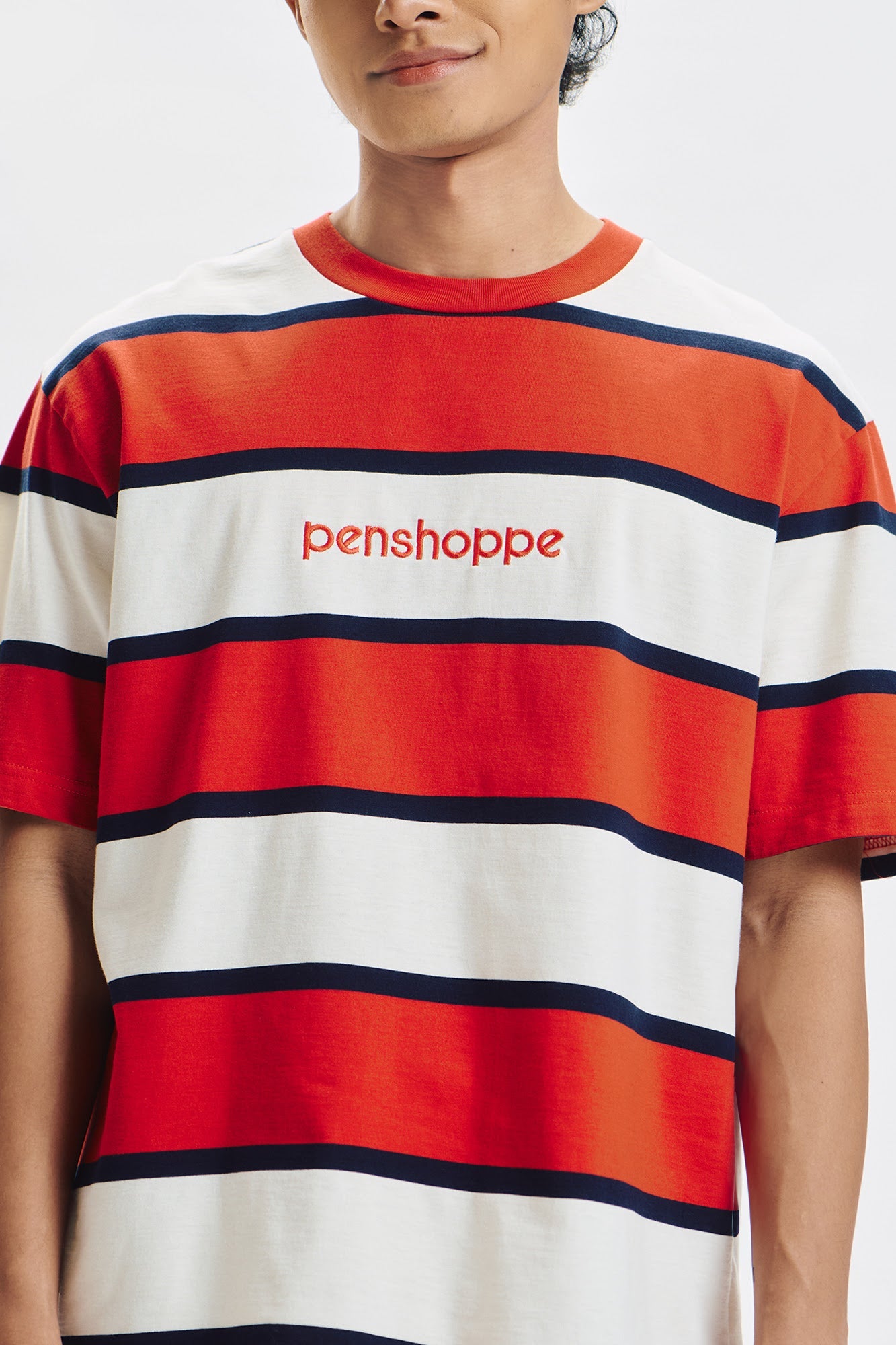 Relaxed Striped T-Shirt with Branding