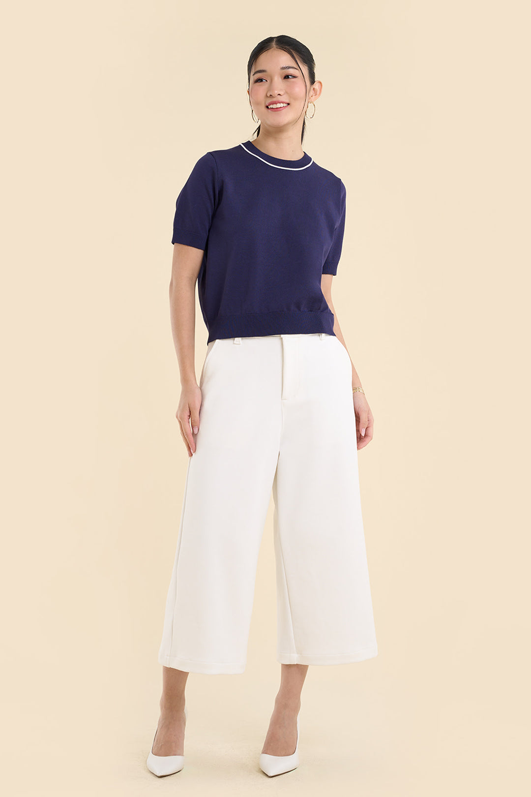 Dress Code Relaxed Fit Top with Contrast Detail