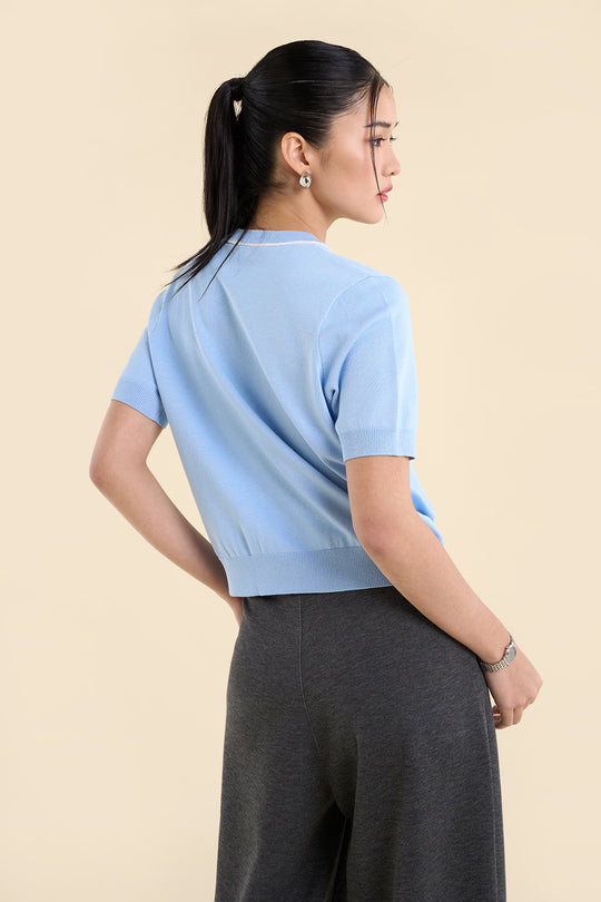 Dress Code Relaxed Fit Top with Contrast Detail