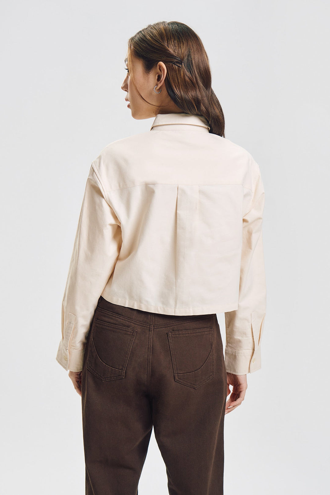 Long Sleeve Relaxed Oxford Button Down Top