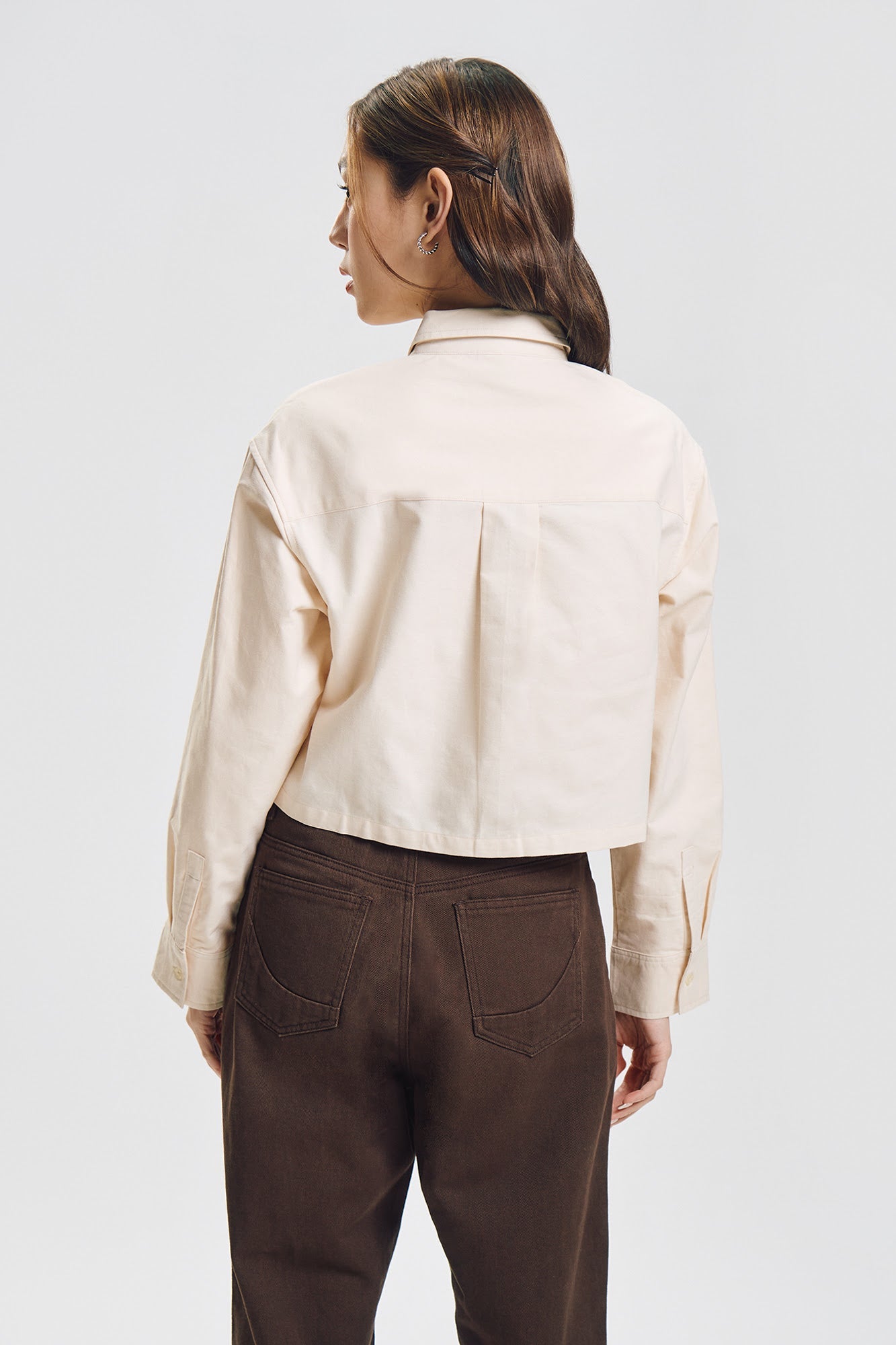 Long Sleeve Relaxed Oxford Button Down Top