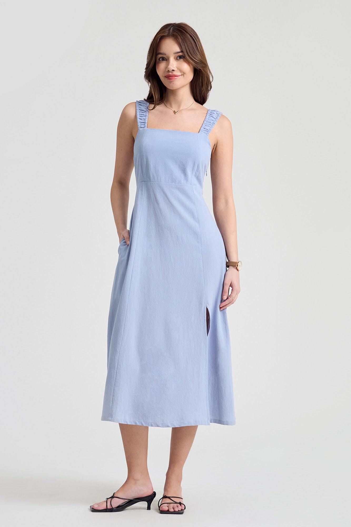 Regular Fit Maxi Dress with Strap Details