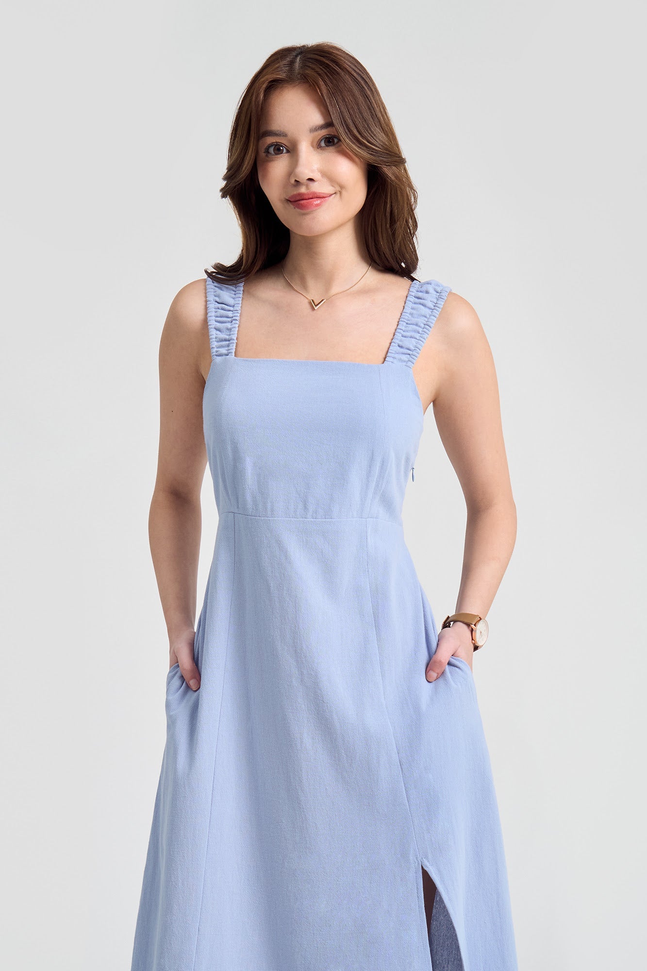 Regular Fit Maxi Dress with Strap Details
