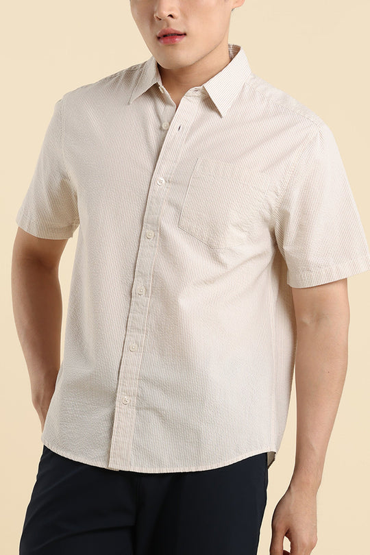 Dress Code Striped Seersucker Shirt