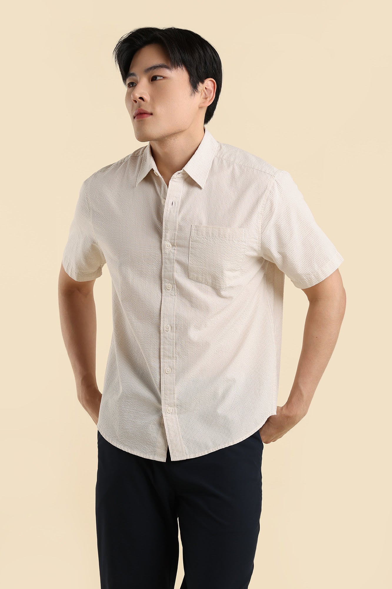 Dress Code Striped Seersucker Shirt