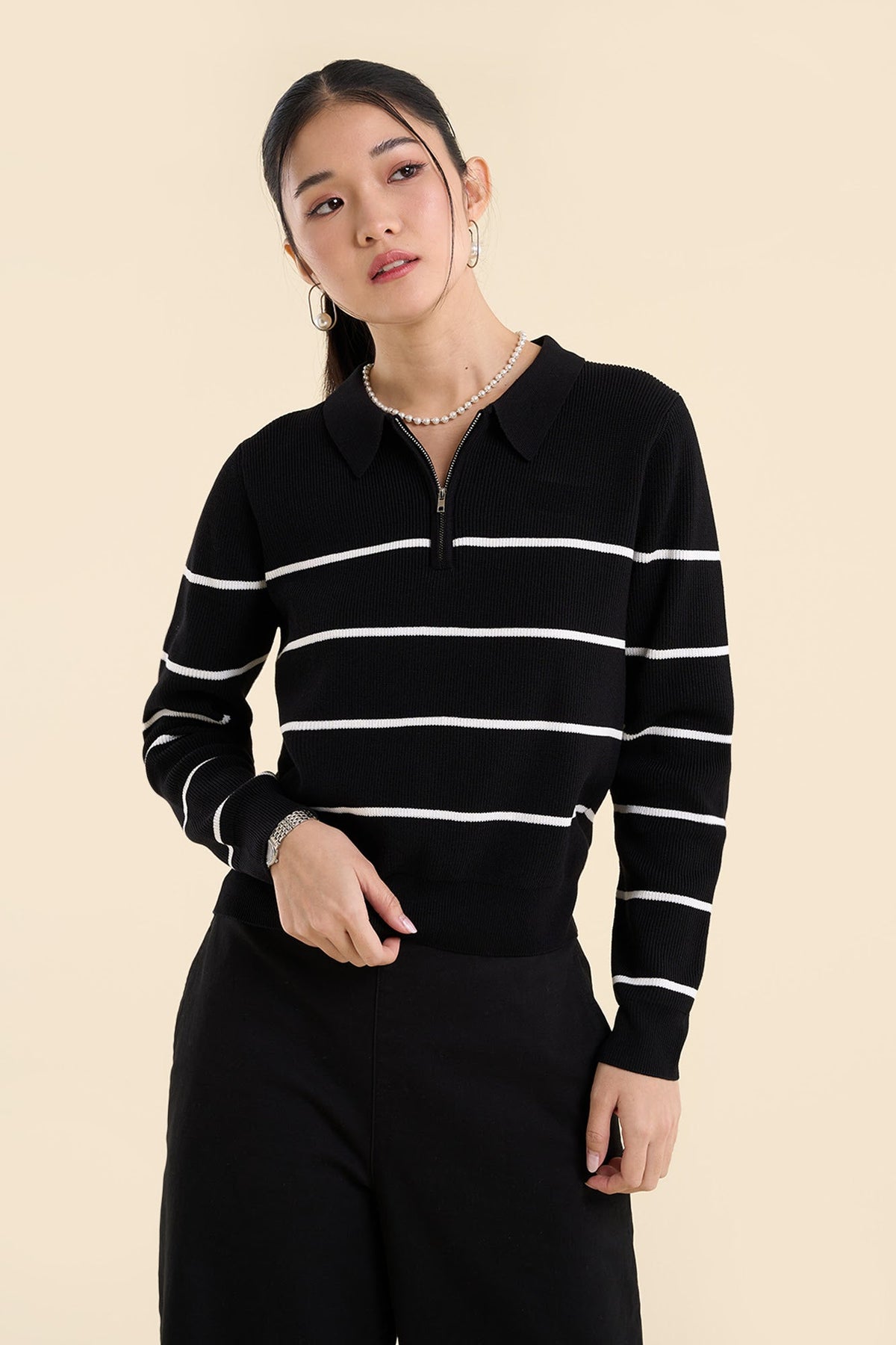 Dress Code Light Knit Striped Pullover