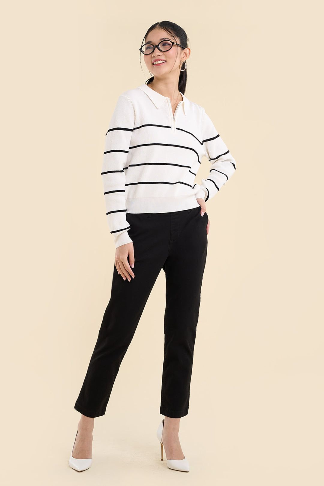 Dress Code Light Knit Striped Pullover