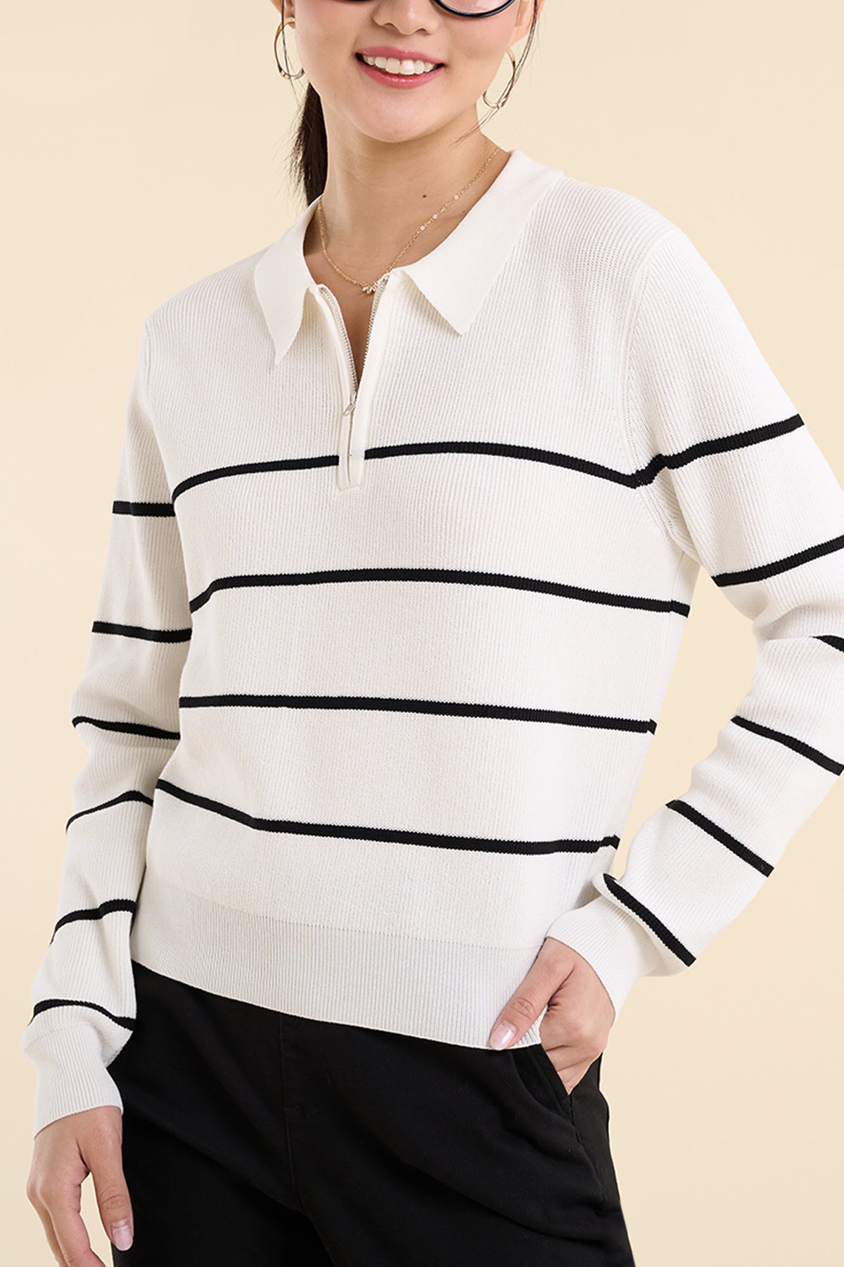 Dress Code Light Knit Striped Pullover
