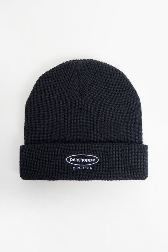 Knitted Beanie with Flat Embroidery