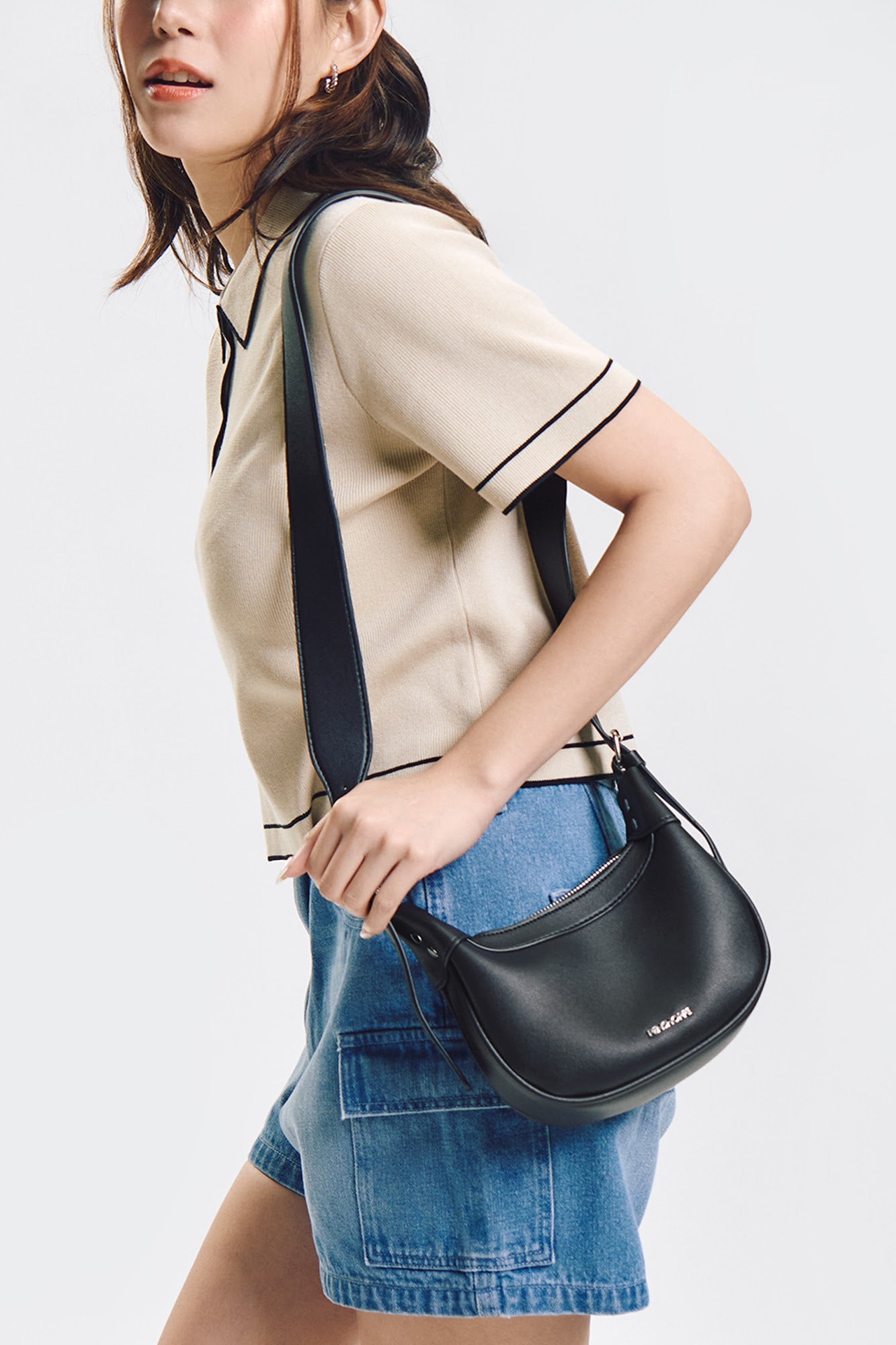 Micro Leather Sling Bag