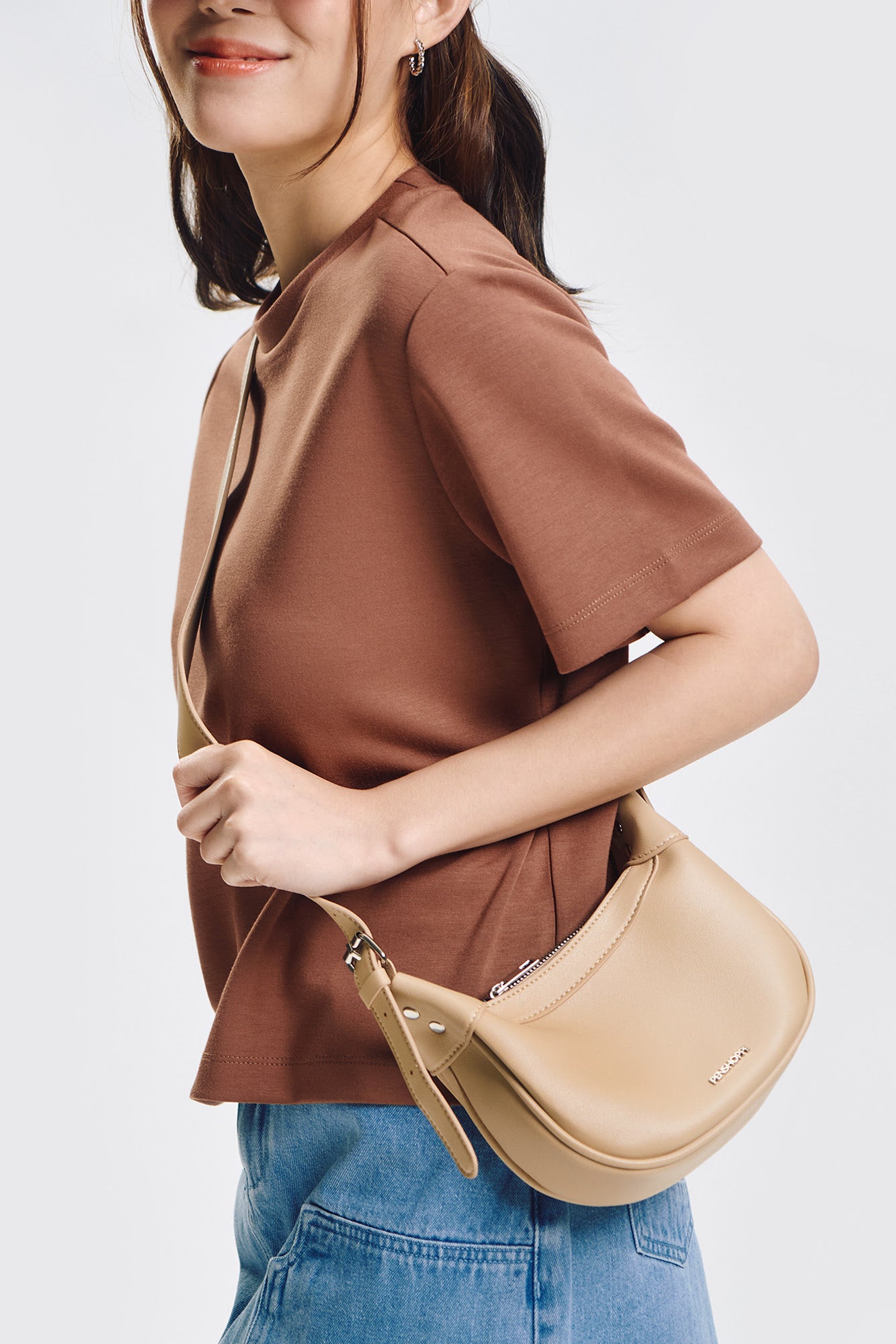 Micro Leather Sling Bag