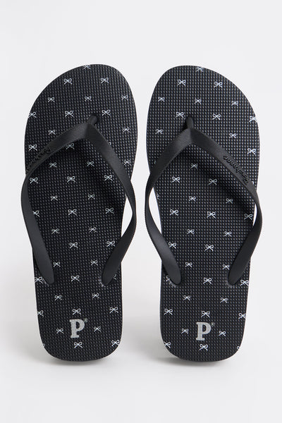 Women's All-Over Print Platform Sole Flip Flops