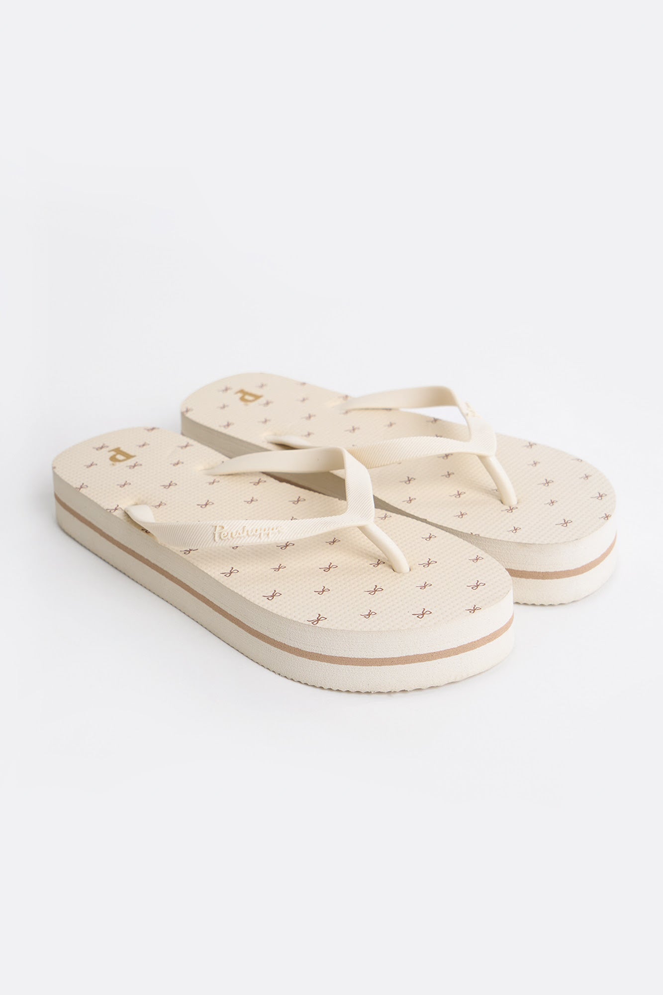Women's All-Over Print Platform Sole Flip Flops