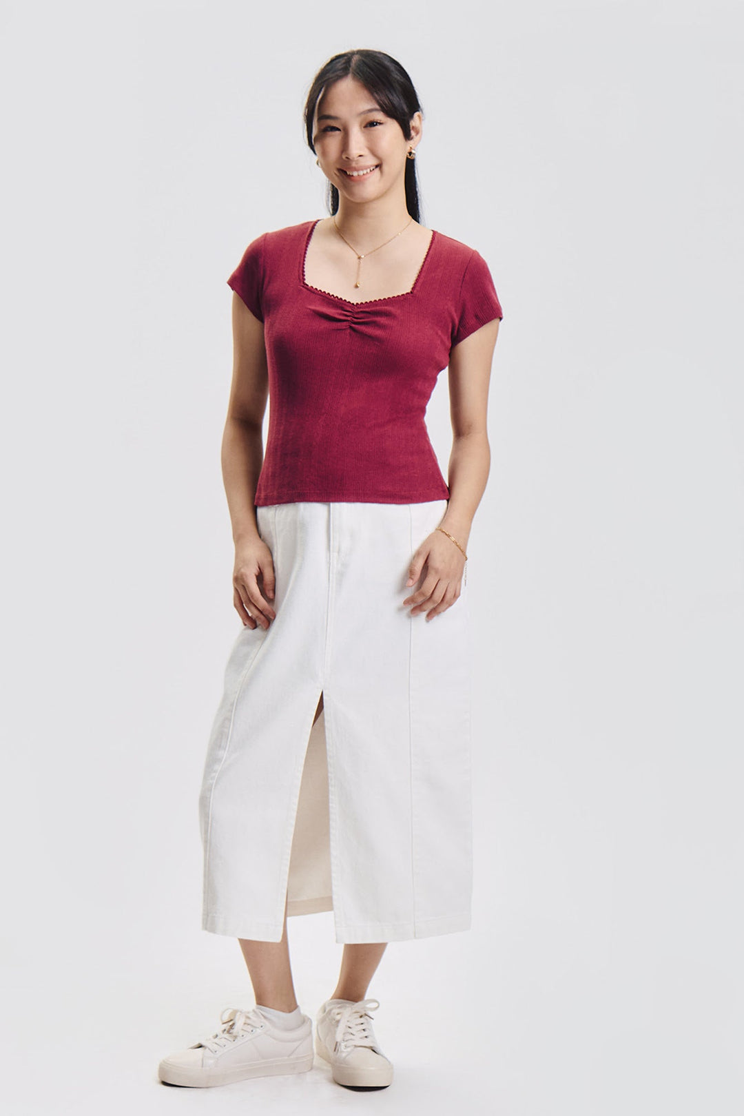 Square Neckline Slim Top