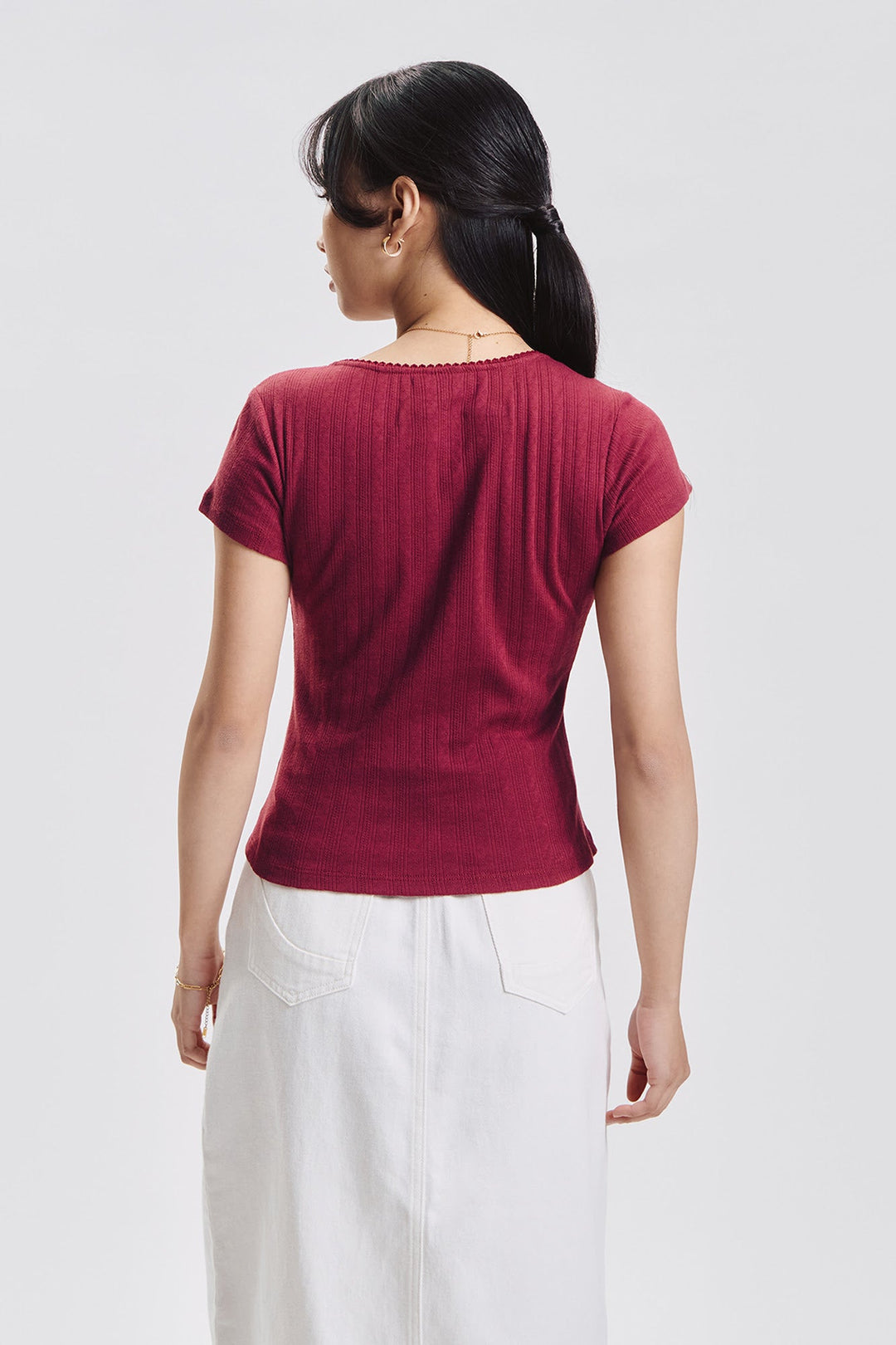 Square Neckline Slim Top