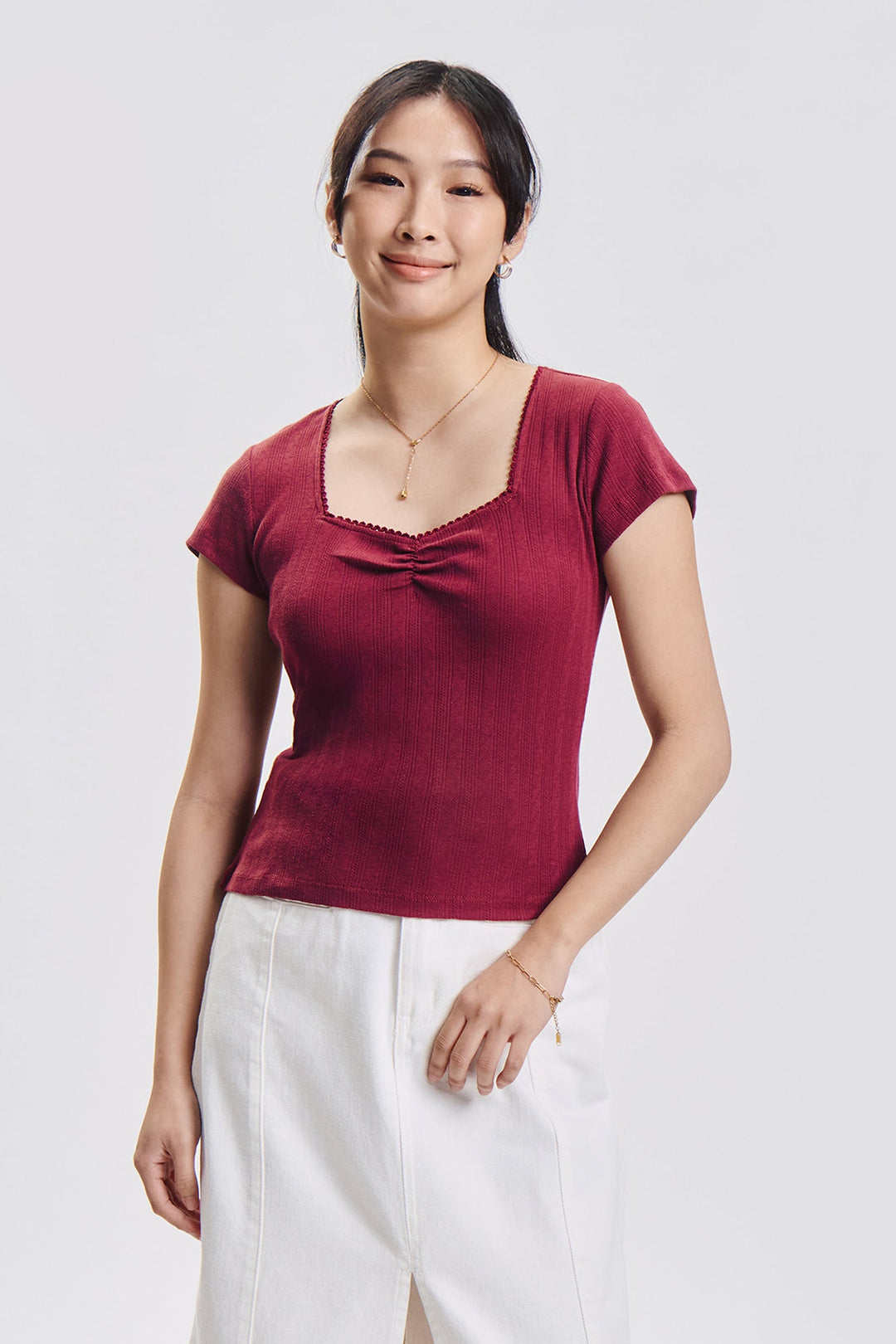 Square Neckline Slim Top