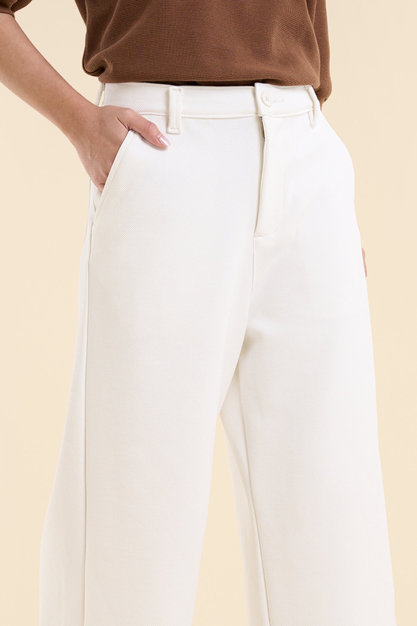 Dress Code Knit Wide Cropped Pants