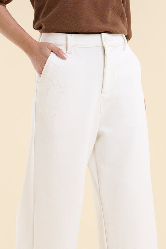 Dress Code Knit Wide Cropped Pants