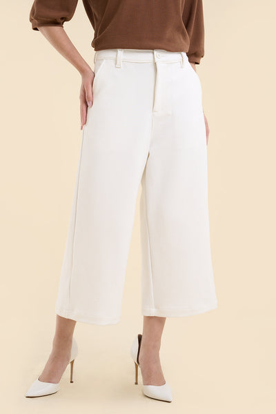 Dress Code Knit Wide Cropped Pants