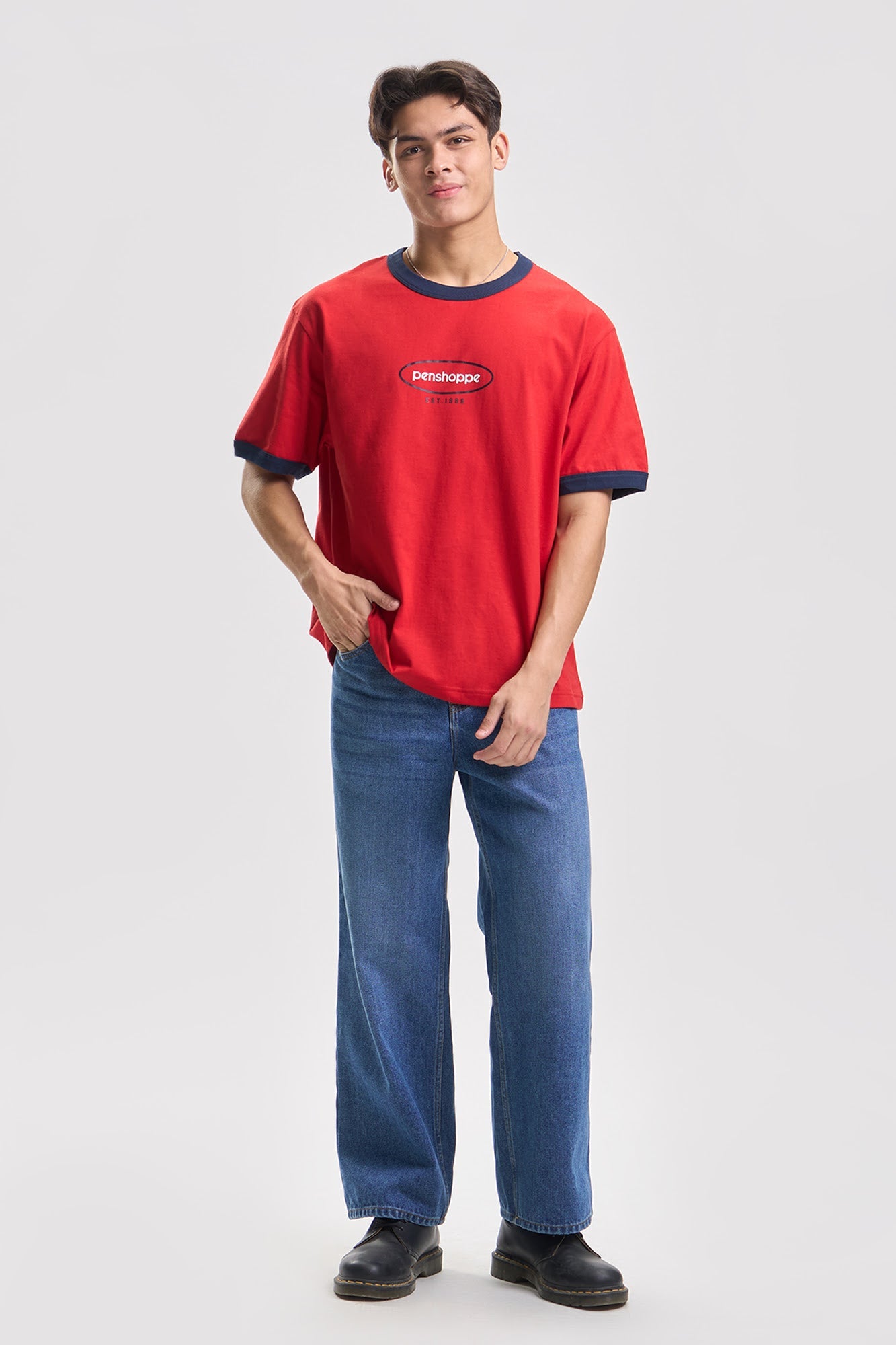 Penshoppe Relaxed Ringer T-Shirt