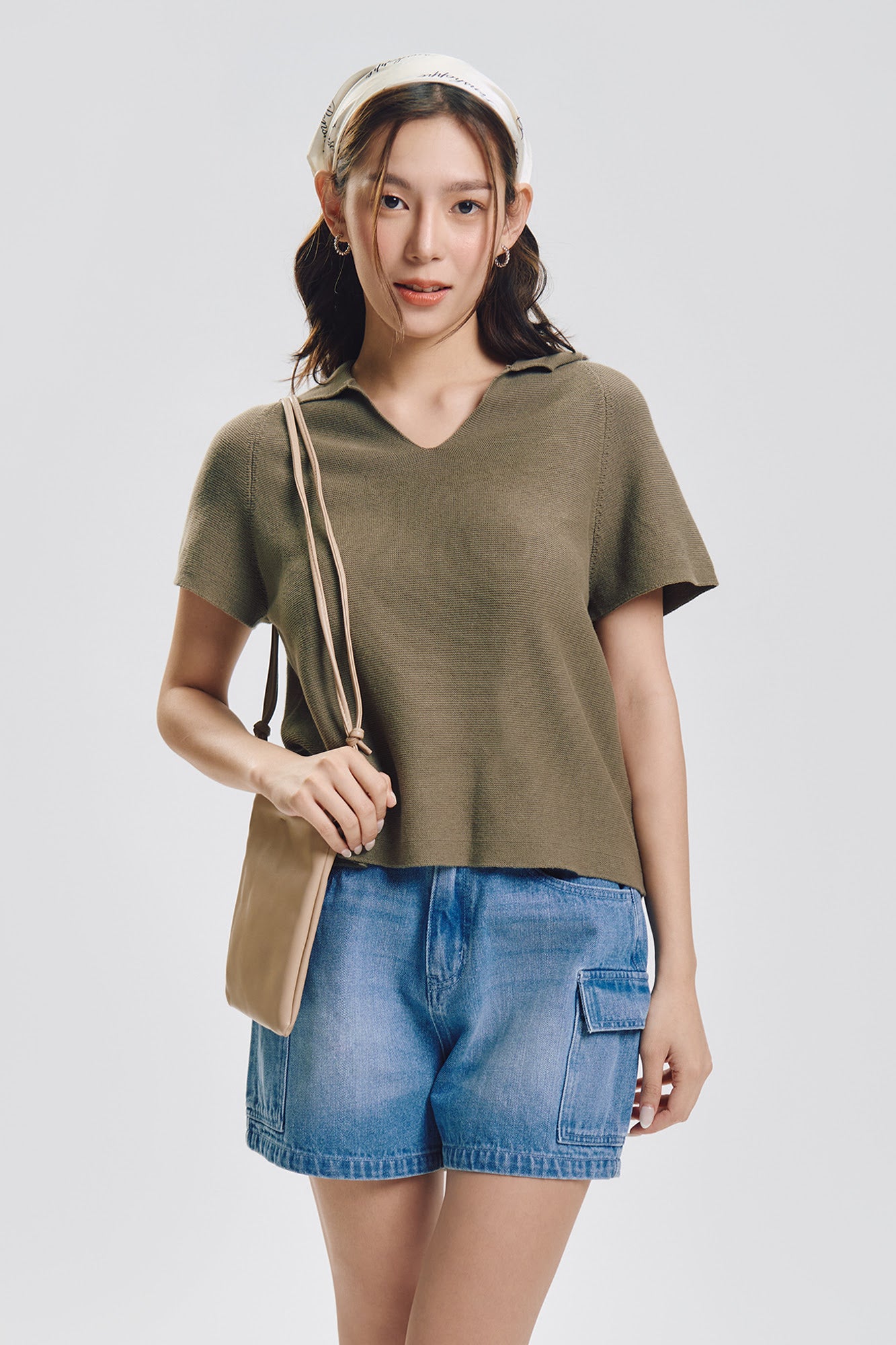 Relaxed Extended Sleeve Knit Polo – PENSHOPPE