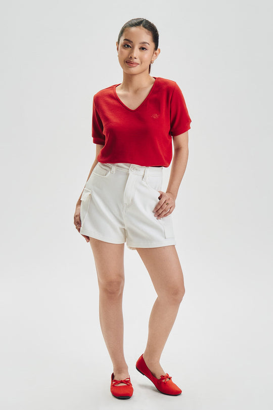 Knitted Twill Shorts