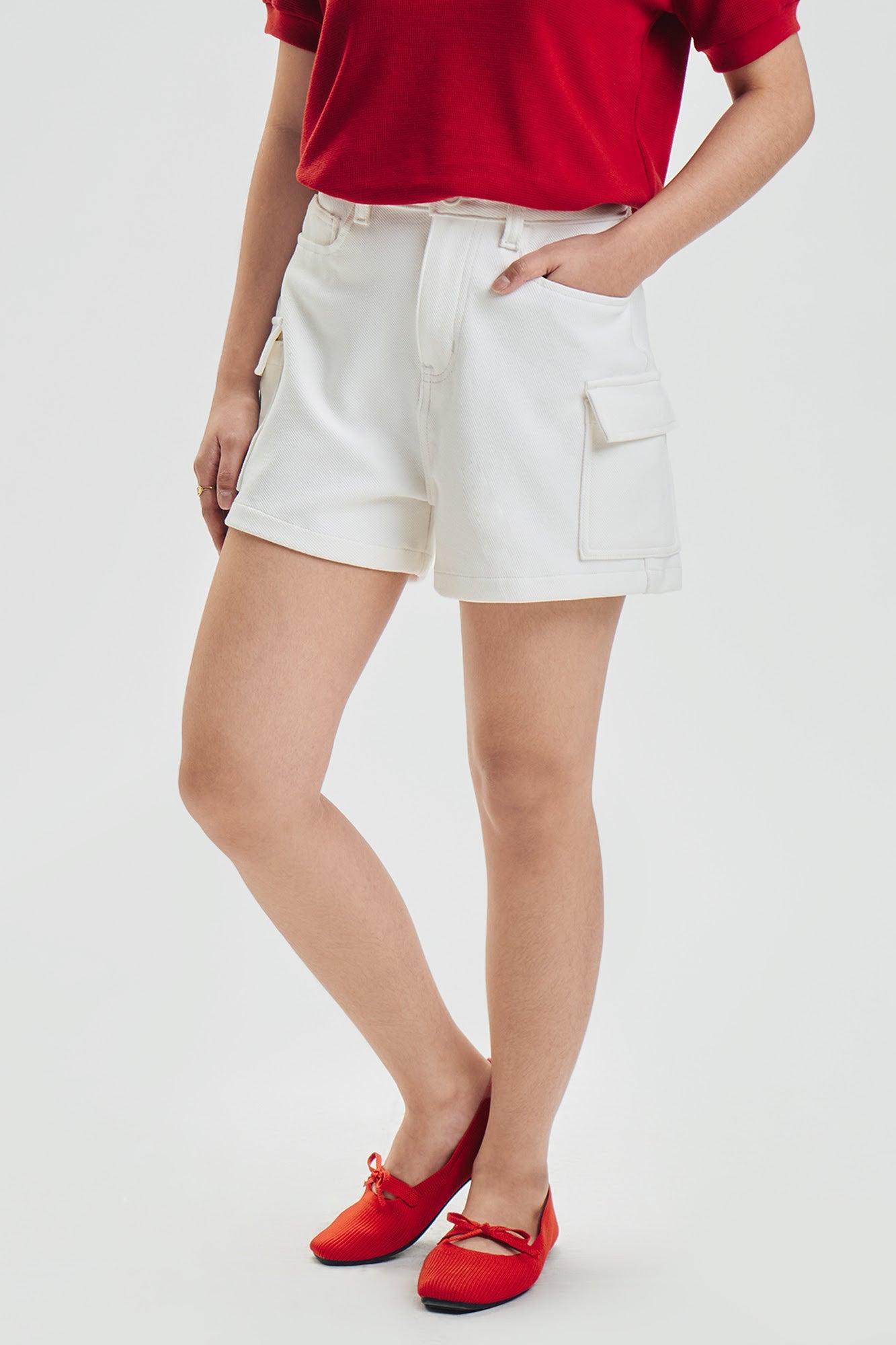 Knitted Twill Shorts