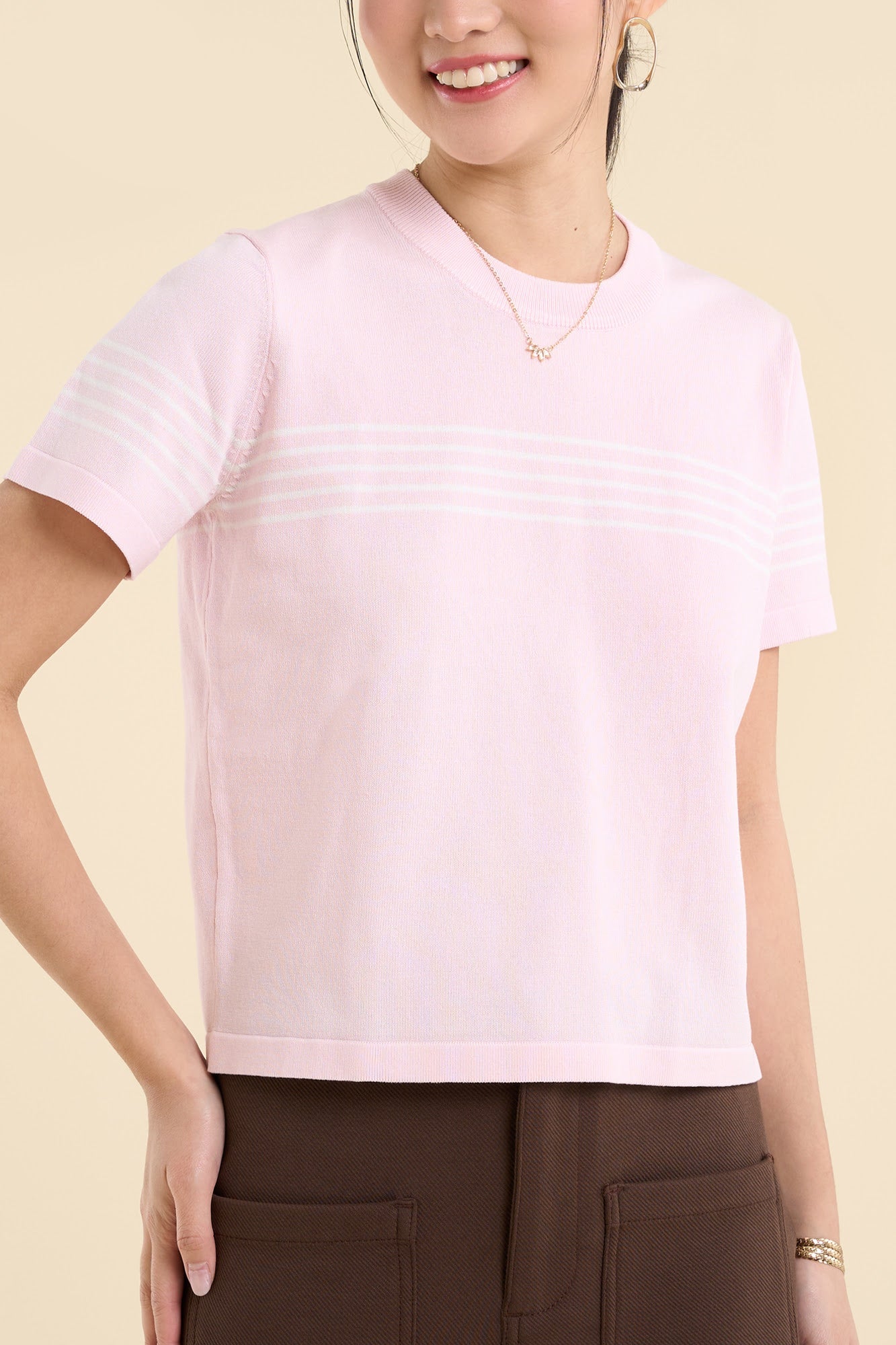 Dress Code Light Knit Stripes T-Shirt