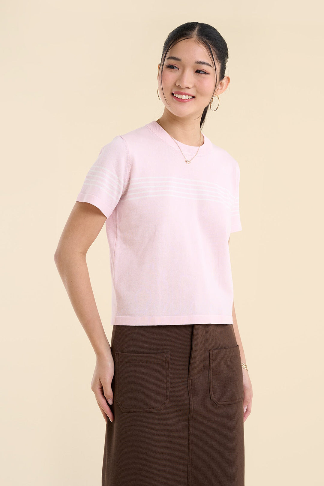 Dress Code Light Knit Stripes T-Shirt