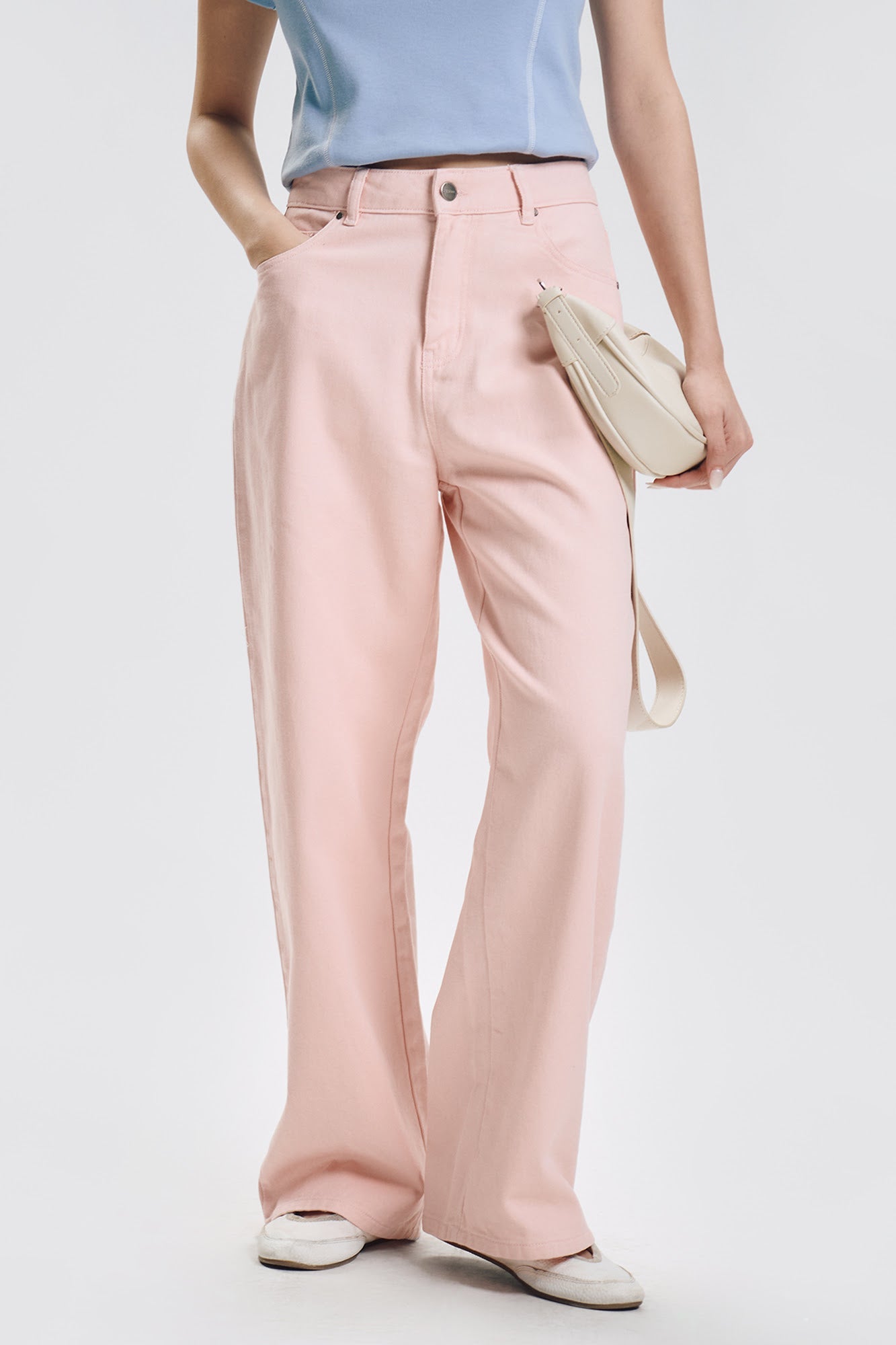 Straight Colored Denim Jeans
