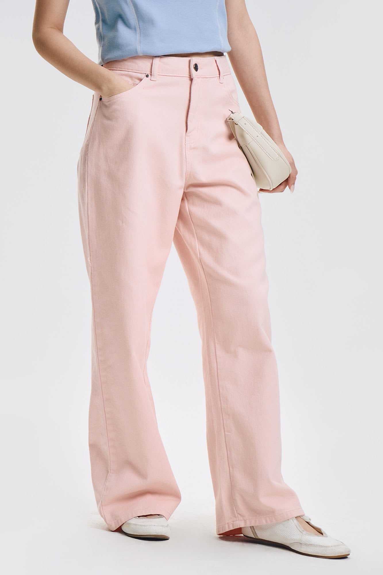 Straight Colored Denim Jeans