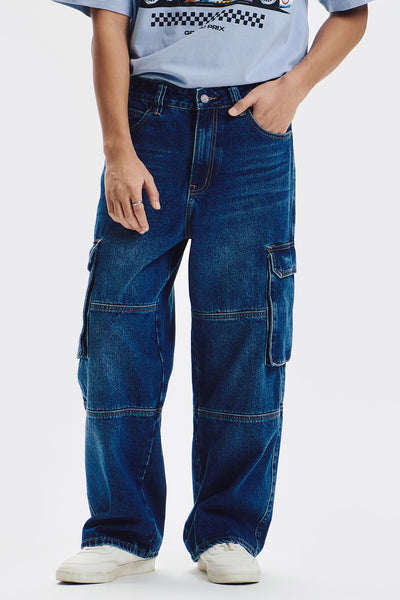 Wide Fit Cargo Jeans
