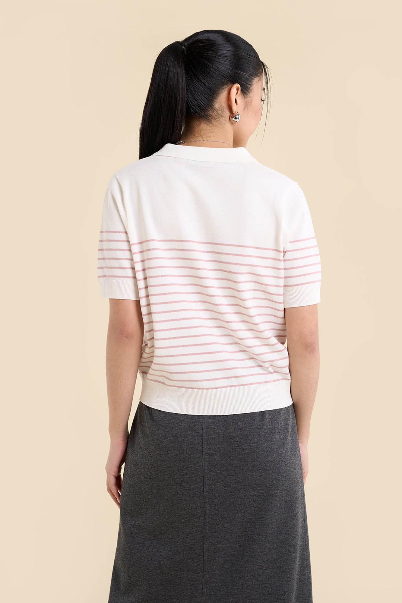 Dress Code Light Knit Striped Polo