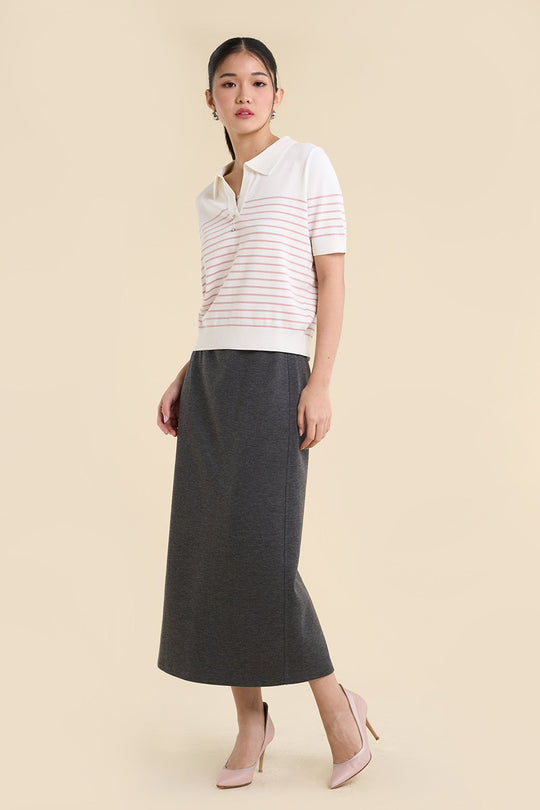 Dress Code Light Knit Striped Polo