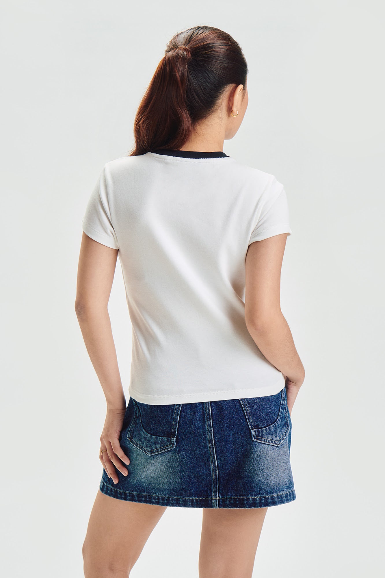 Rebel Heart Ringer Slim Graphic T-Shirt