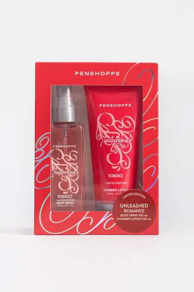 Unleashed Romance Body Spray and Shimmer Lotion Gift Set for Women