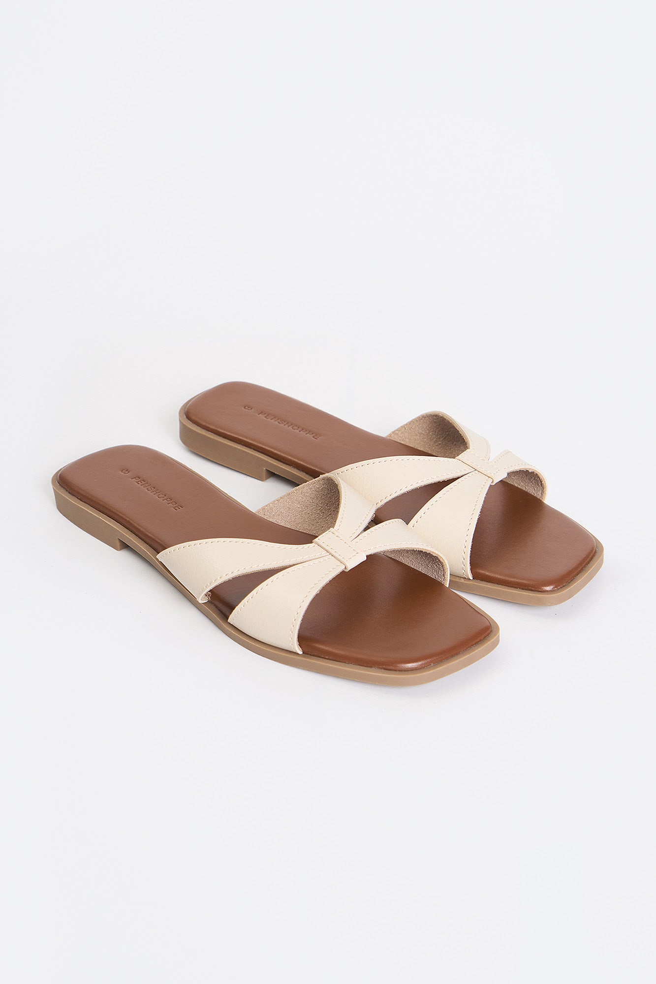 Women's Leather Slip On Sandals