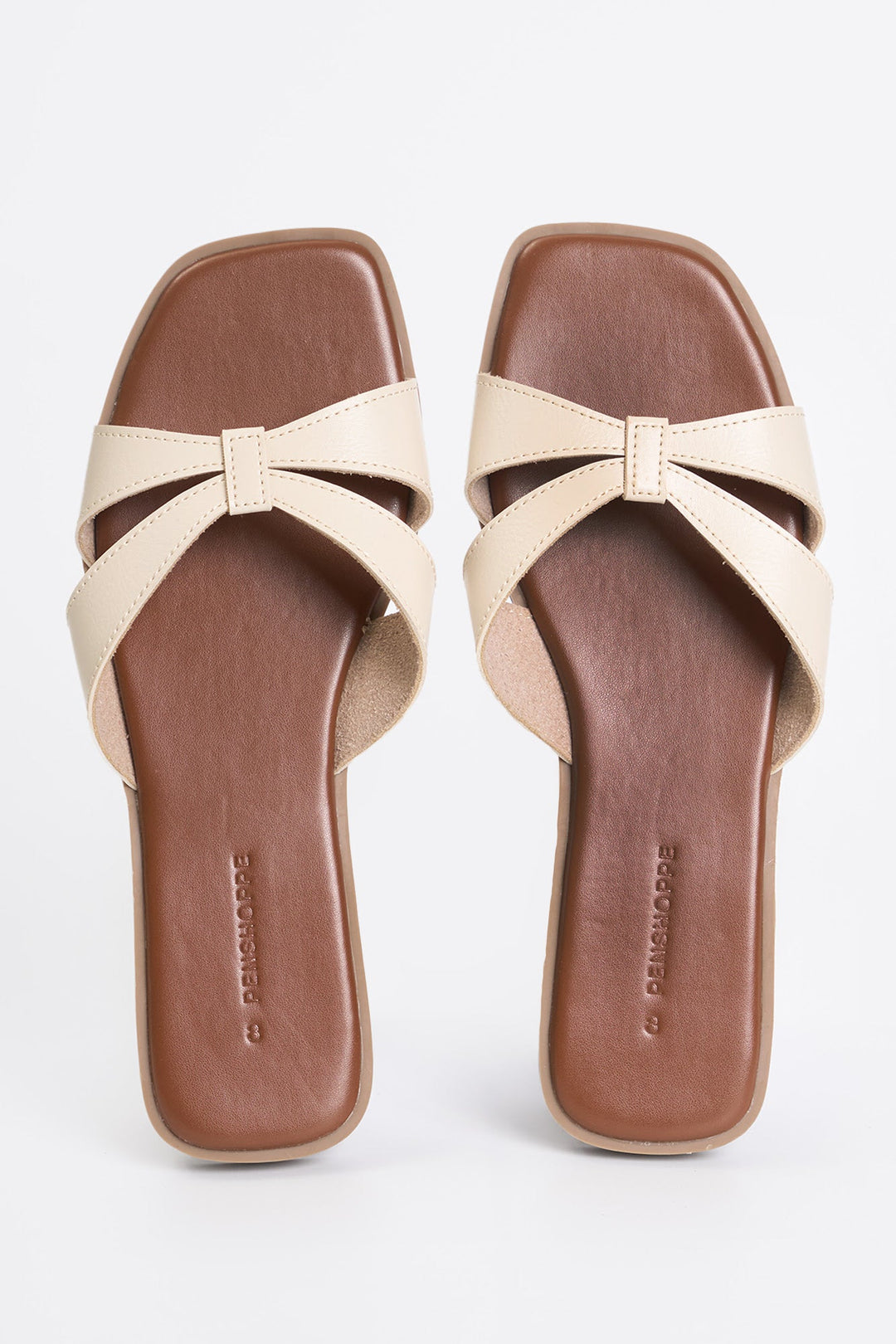 Women's Leather Slip On Sandals