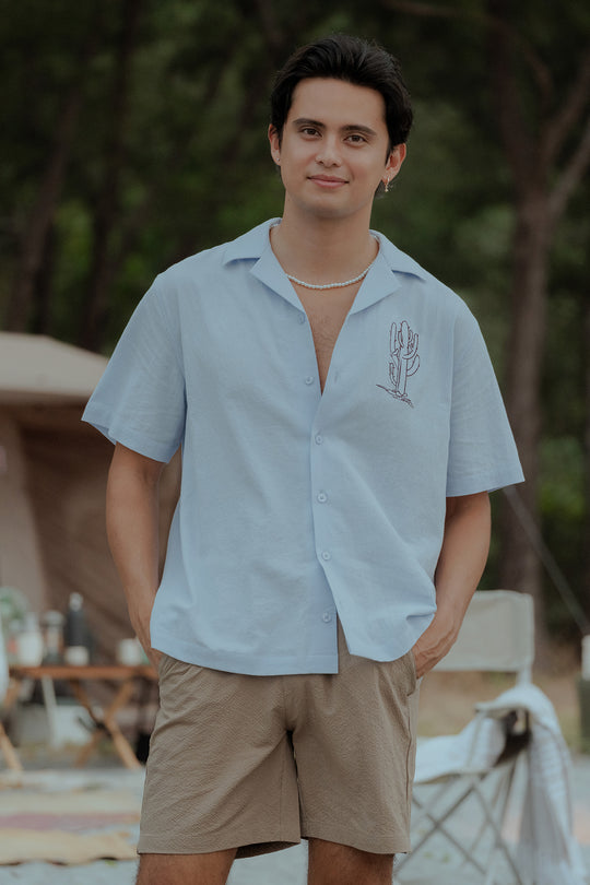 Relaxed Shirt with Embroidery