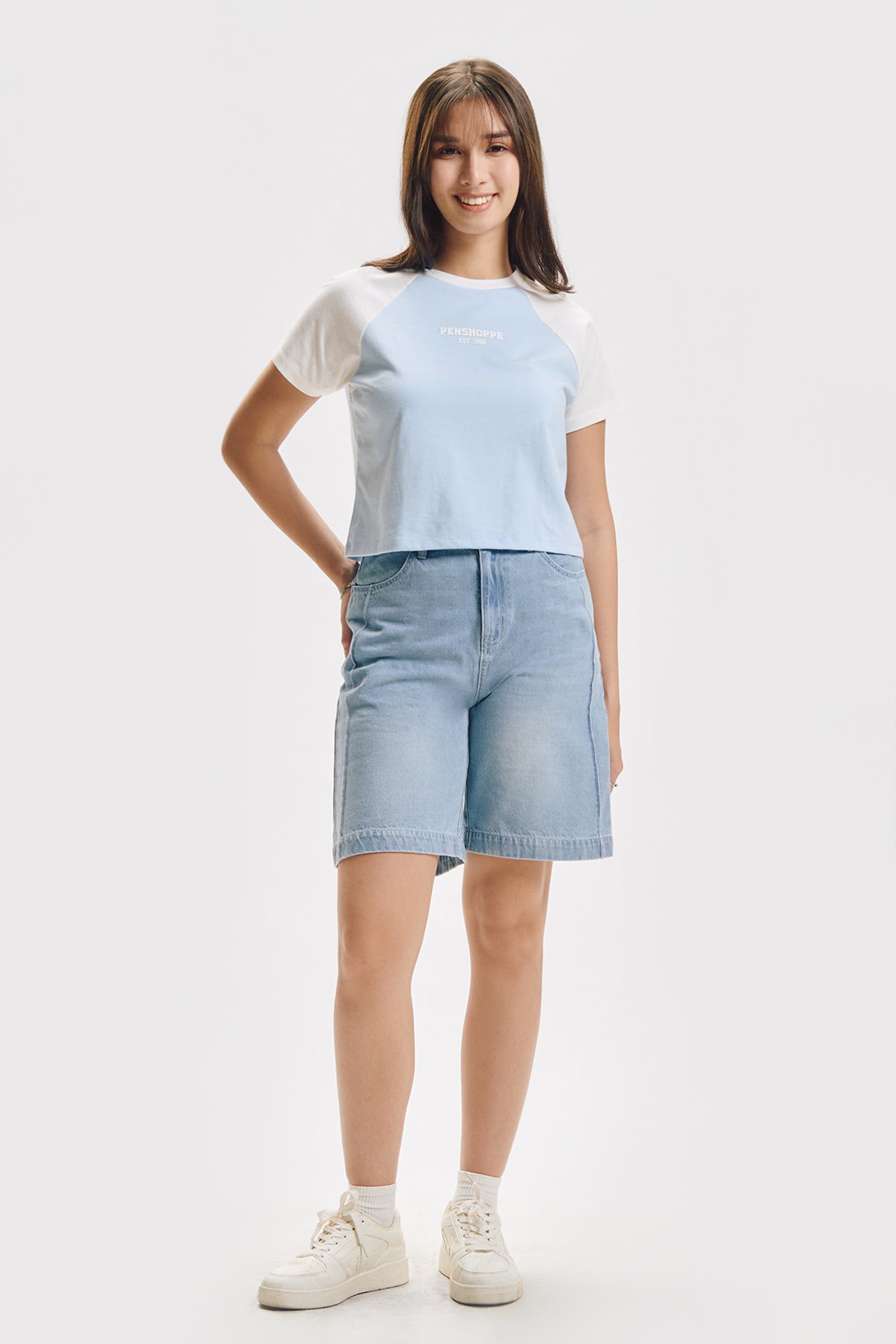 Penshoppe Relaxed Raglan Graphic T-Shirt
