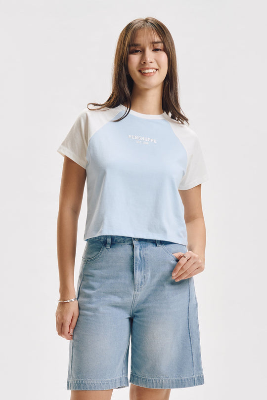Penshoppe Relaxed Raglan Graphic T-Shirt