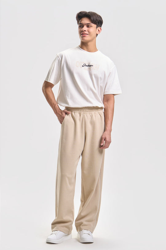 Baggy Sweat Pants with Side Piping