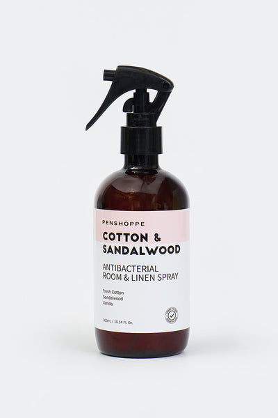Cotton and Sandalwood Antibacterial Room and Linen Spray