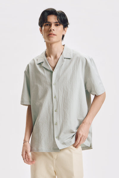 Relaxed Seersucker Resort Shirt