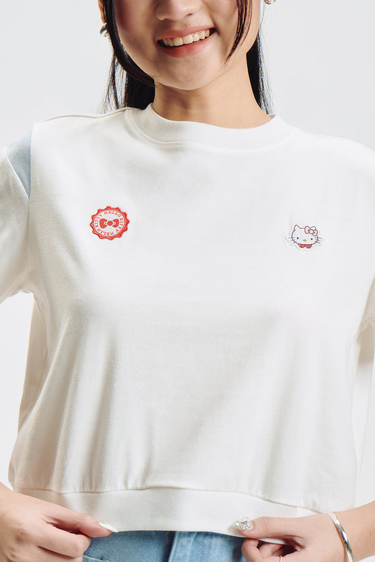 Penshoppe ❤️ Hello Kitty Relaxed Cropped T-Shirt