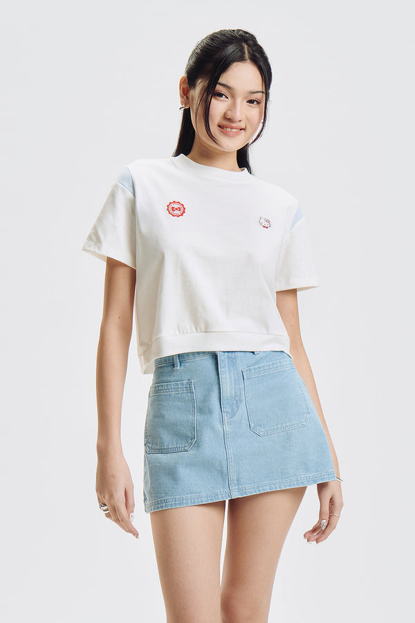 Penshoppe ❤️ Hello Kitty Relaxed Cropped T-Shirt
